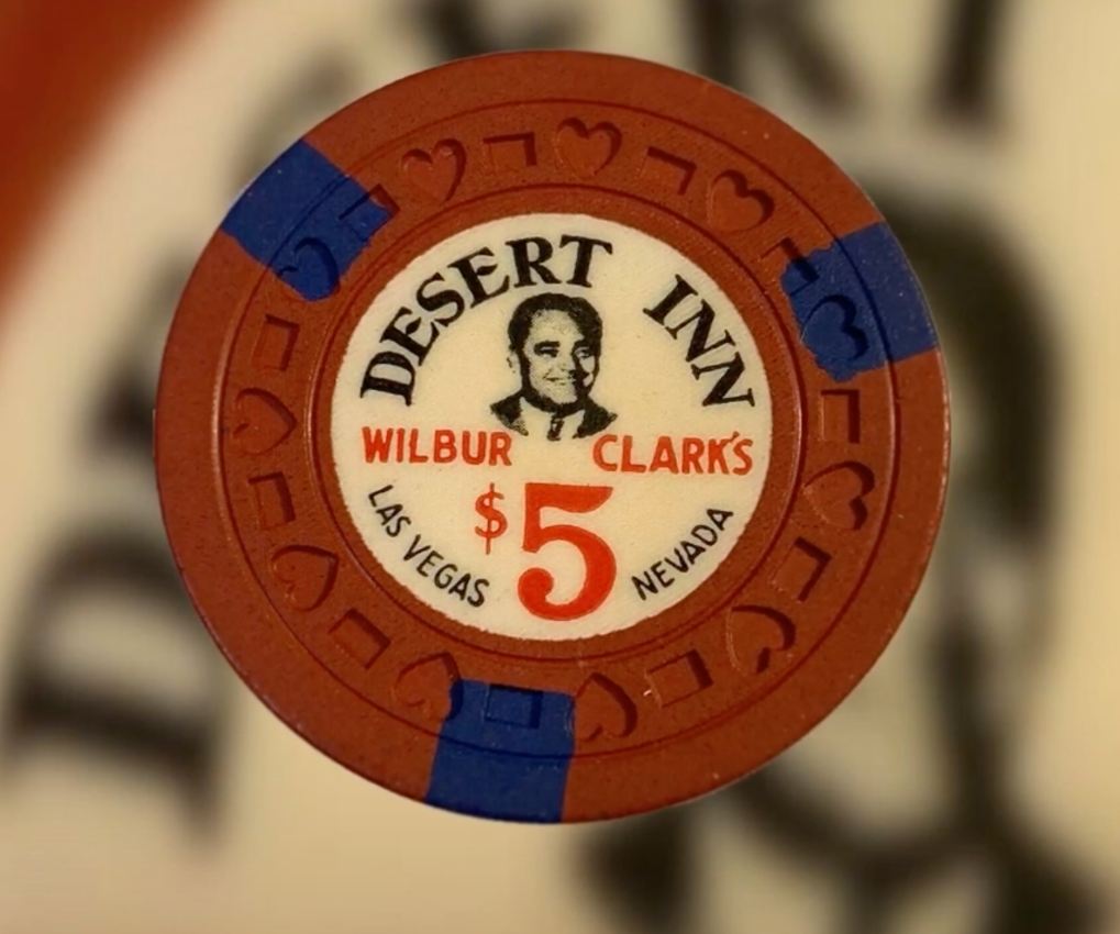 Fiches costose: #8 - $5 Wilbur Clark's Desert Inn Las Vegas Vintage