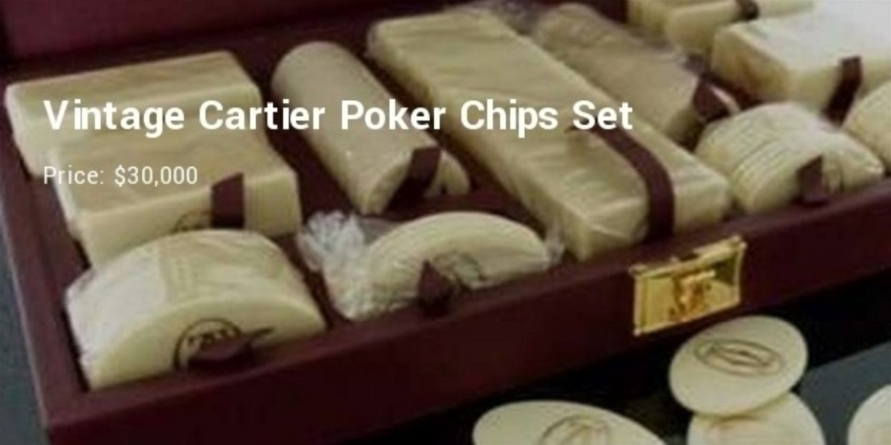 3. Vintage Cartier Poker Chips Set- $30,000