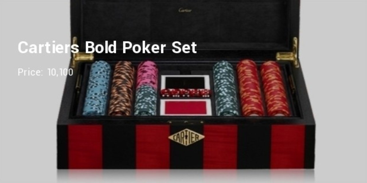 4. Cartier’s Bold Poker Set- 10,100