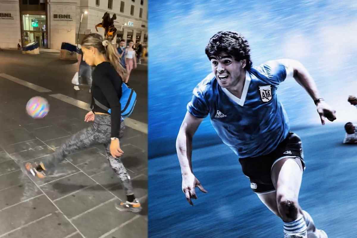 La Popadinova palleggia come Maradona