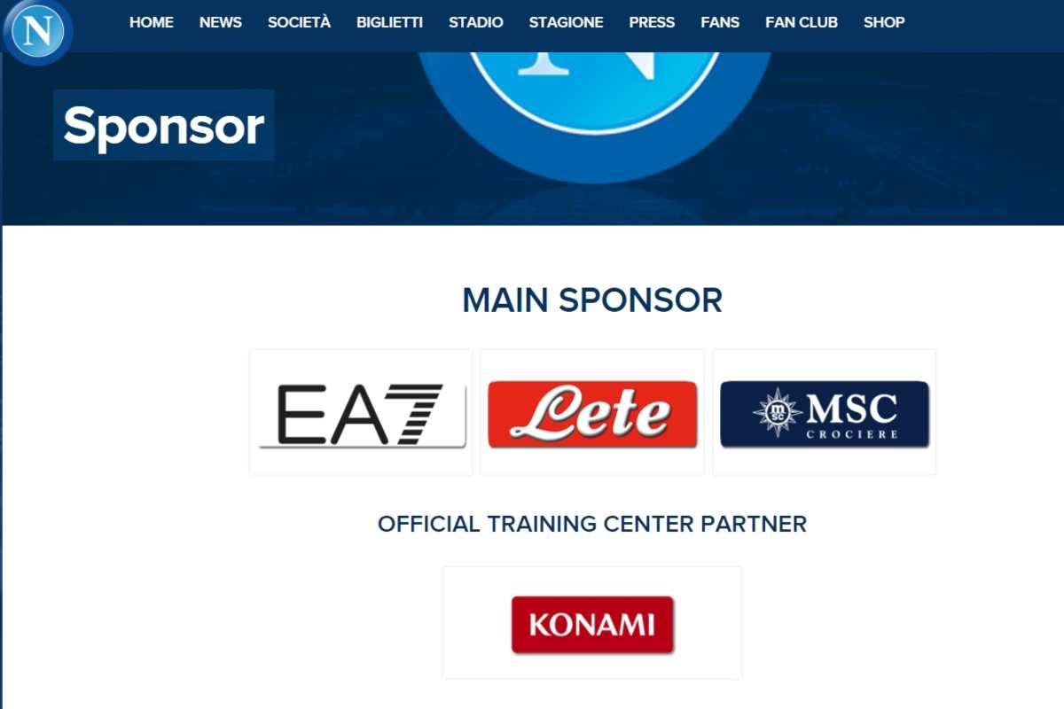 Sponsor Napoli (SSC Napoli)