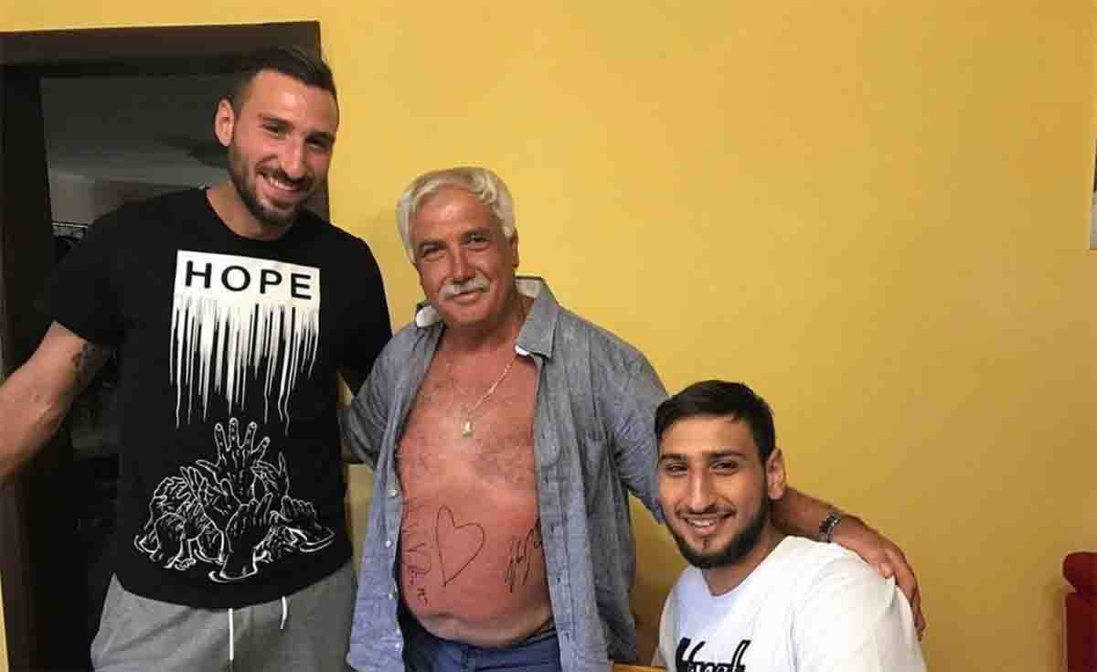 I fratelli Donnarumma con lo zio (Instagram)