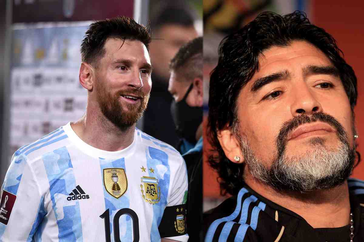Messi e Maradona (Getty Images)