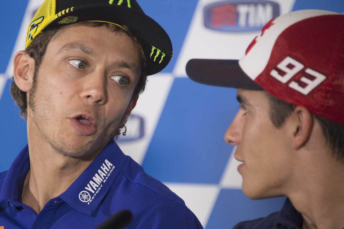 Valentino Rossi dan Marquez (GettyImages)