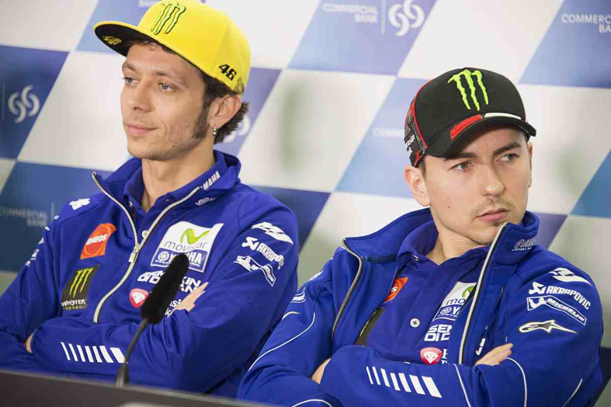 Jorge Lorenzo con Valentino Rossi (Getty Images)