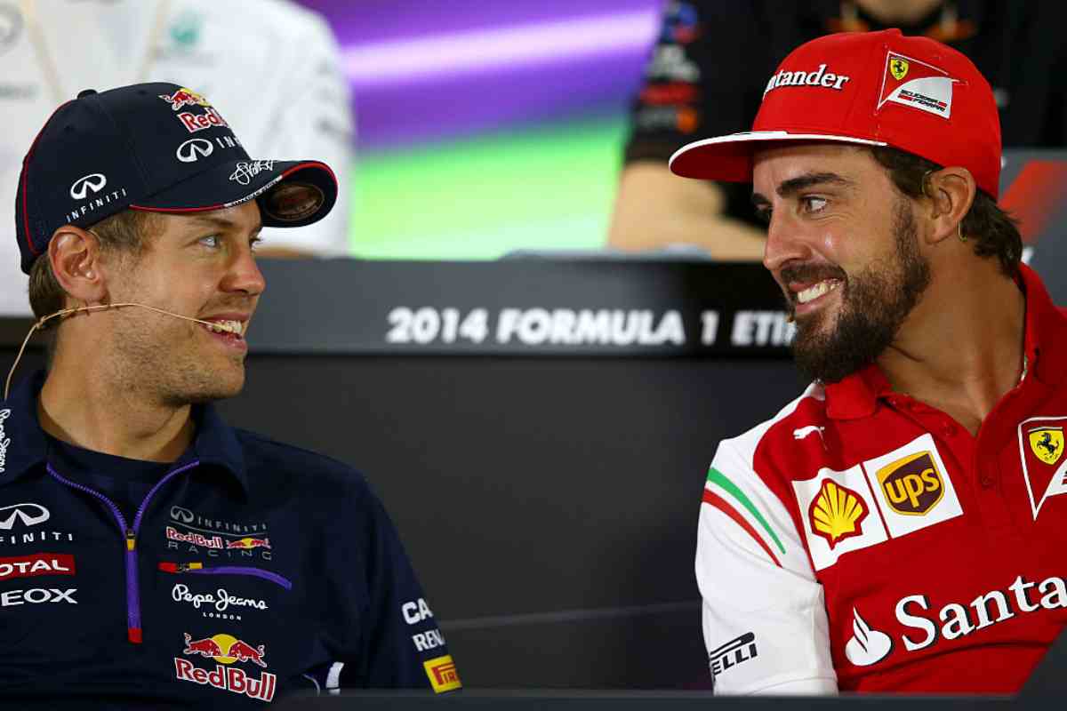 Sebastian Vettel e Fernando Alonso (GettyImages)