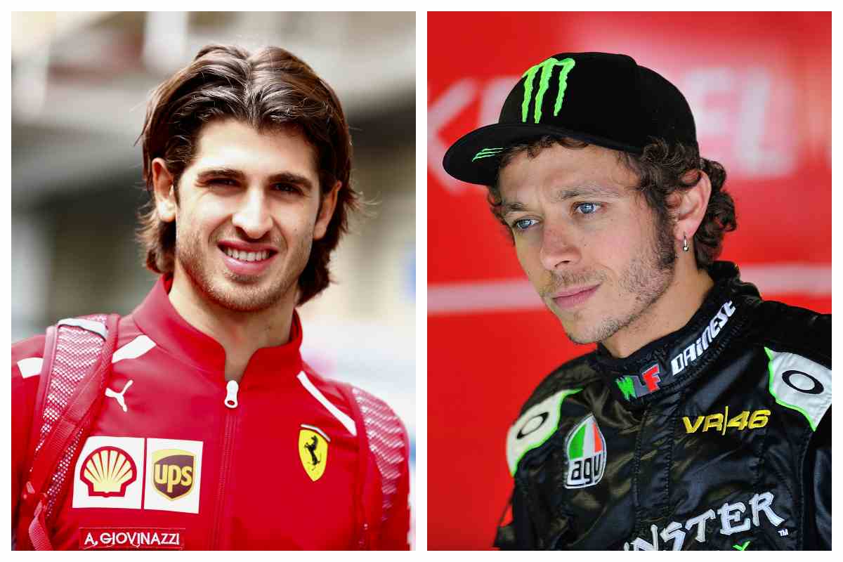 Ferrari, Valentino Rossi e Antonio Giovinazzi (GettyImages)