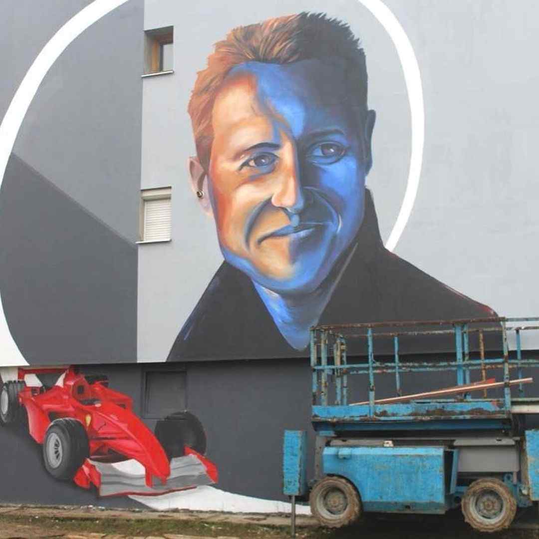 Murales Schumacher (Fonte: @bosniahistory Instagram)