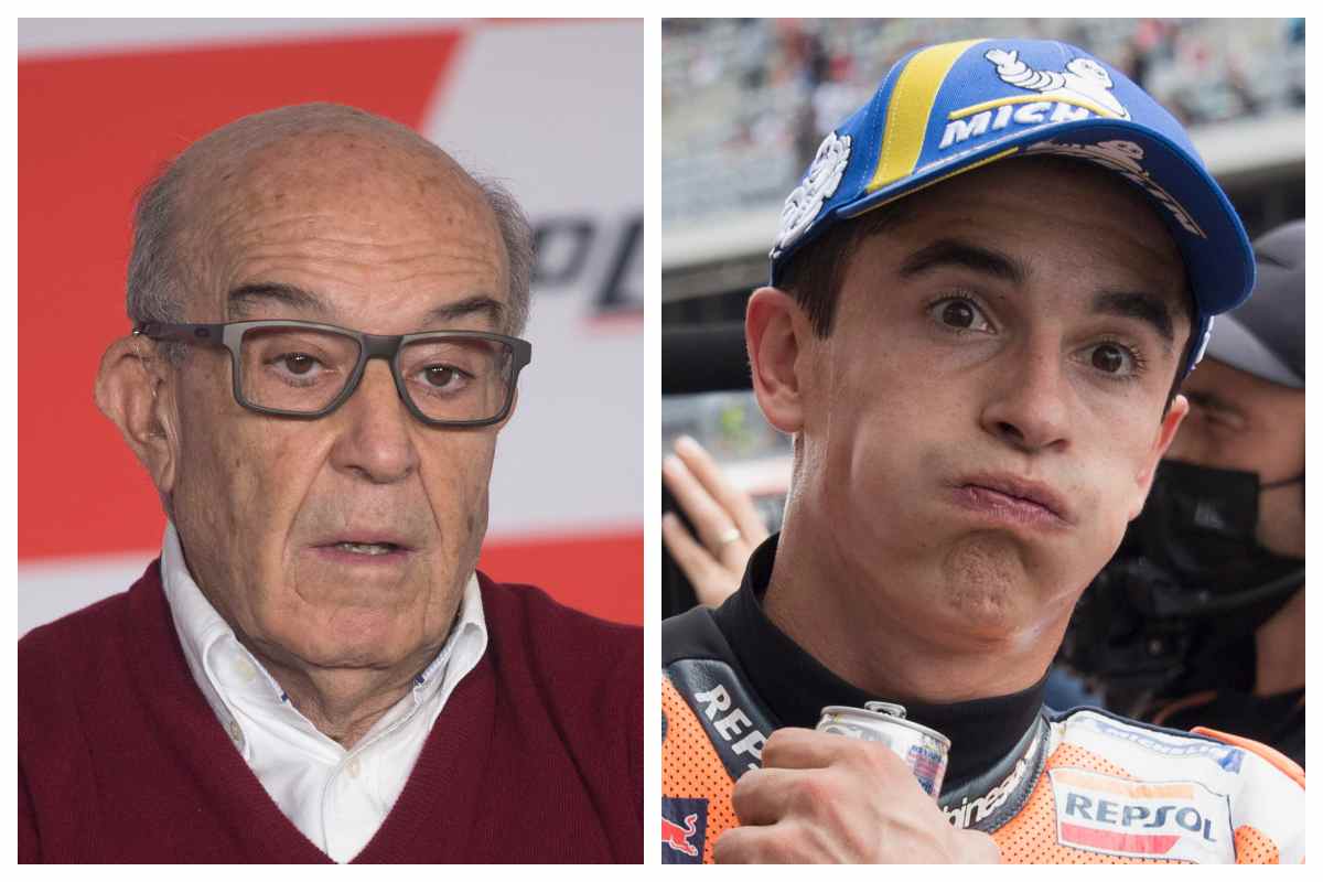 Carmelo Ezpeleta e Marc Marquez (GettyImages)