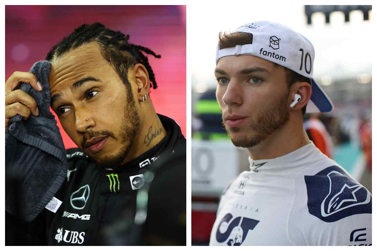 Gasly e Lewis Hamilton (Getty Images)