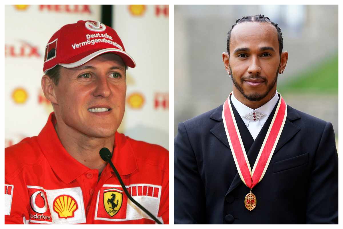 Michael Schumacher e Lewis Hamilton (Getty Images)