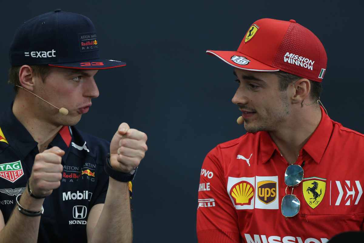 F1 Max Verstappen e Charles Leclerc (LaPresse)