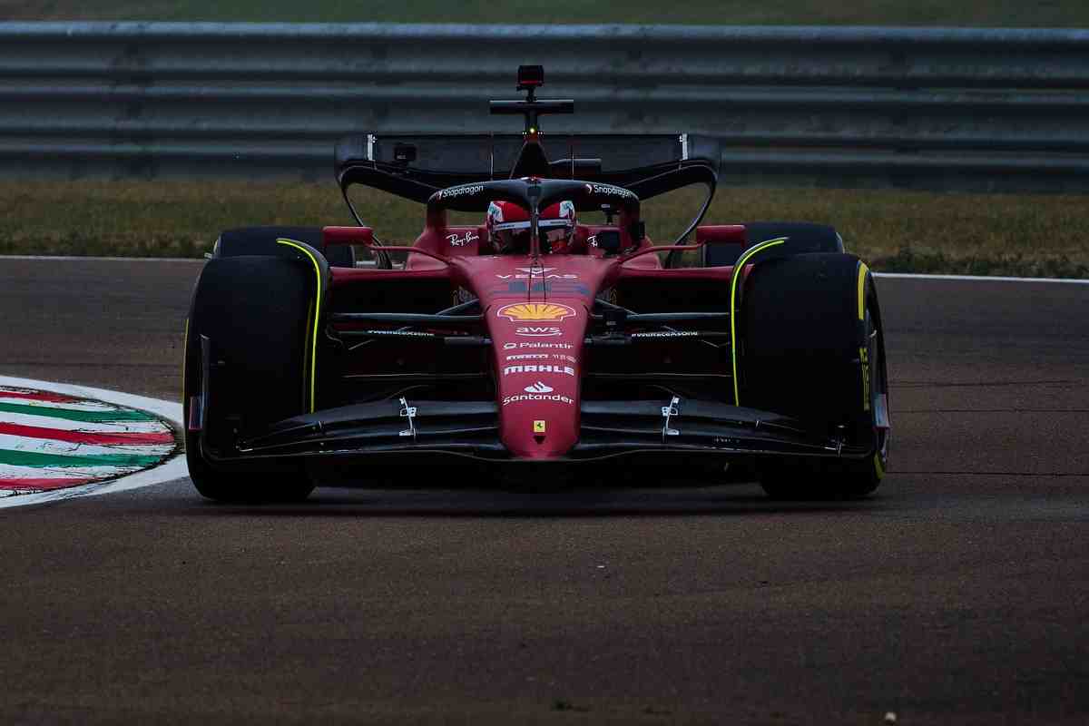 La Ferrari F1-75 a Fiorano (foto ufficiale Scuderia Ferrari)