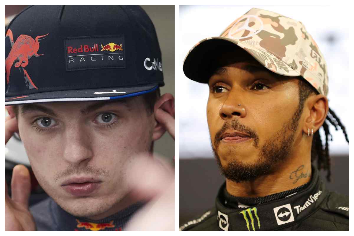 Verstappen Hamilton (Collage)