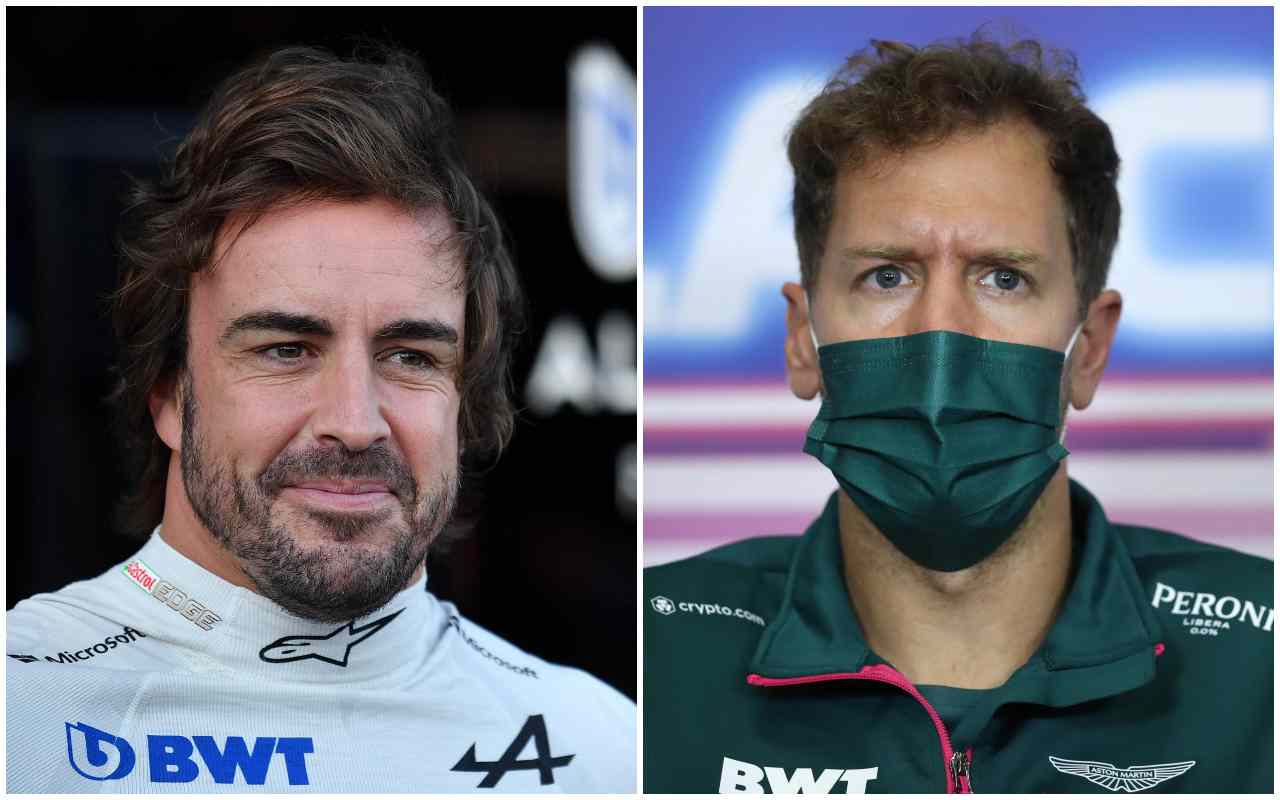 F1, Fernando Alonso e Sebastian Vettel (ANSA)