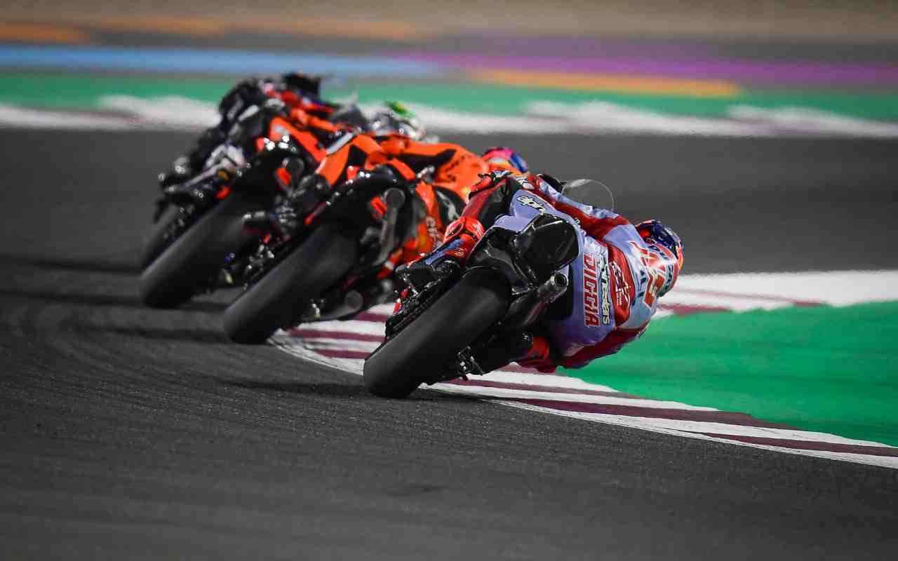 Una fase di gara della MotoGP (foto MotoGP)