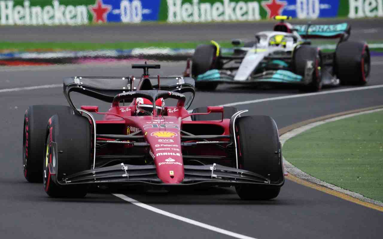 F1 Ferrari e Mercedes (ANSA)