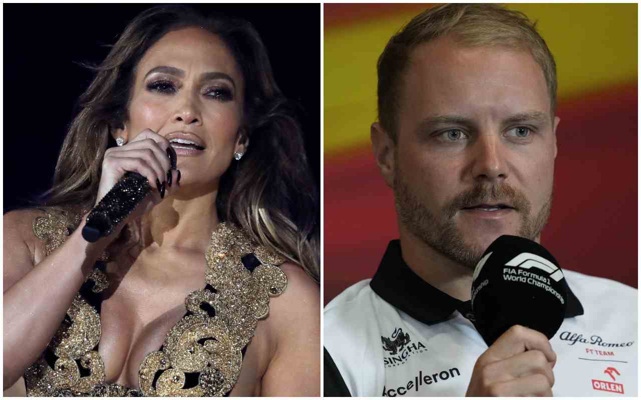 Jennifer Lopez e Bottas (ANSA)