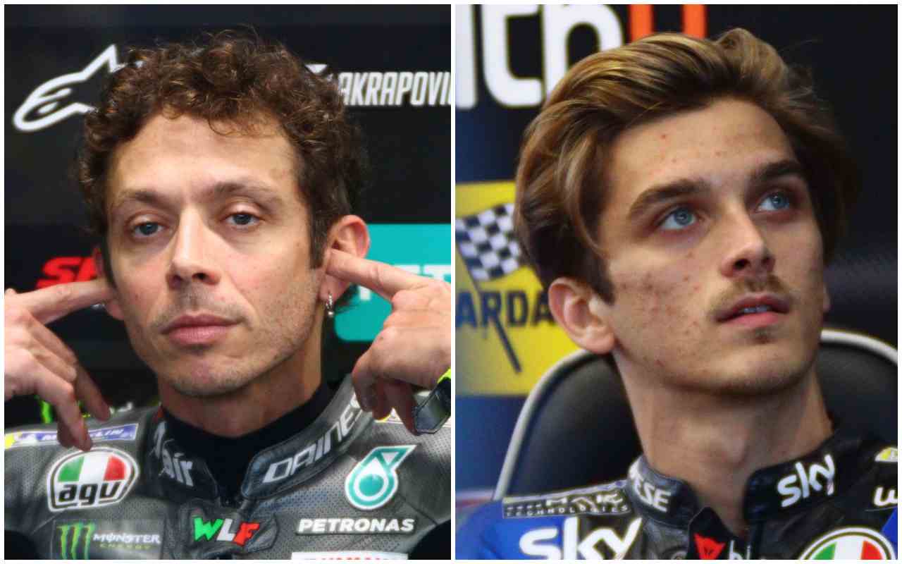 Valentino Rossi e Luca Marini (ANSA)