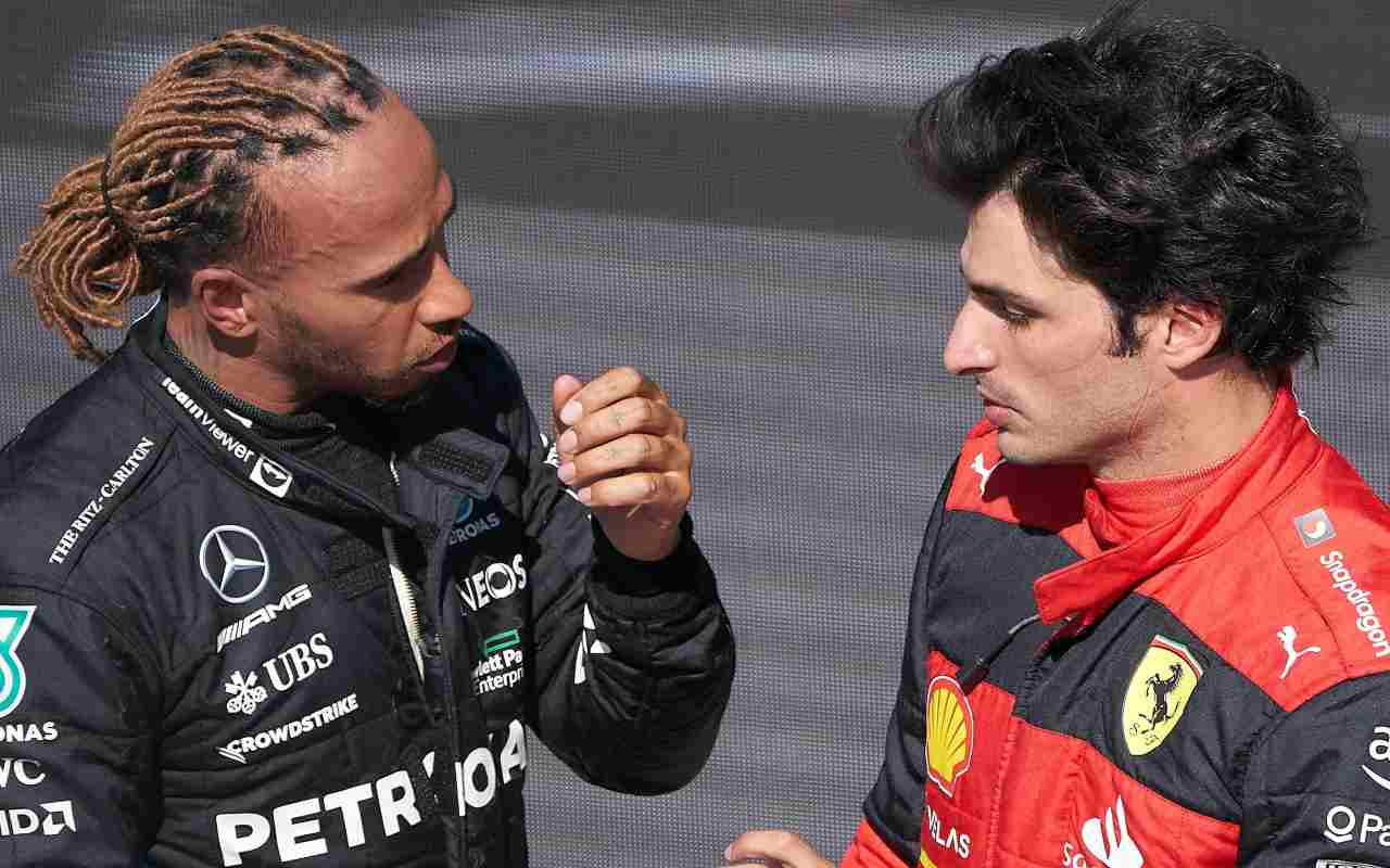 Carlos Sainz Lewis Hamilton