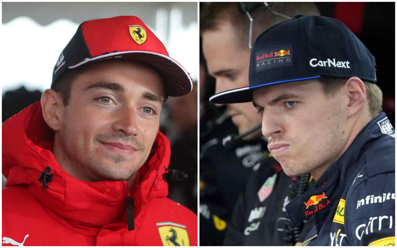 F1 Charles Leclerc e Max Verstappen (ANSA)