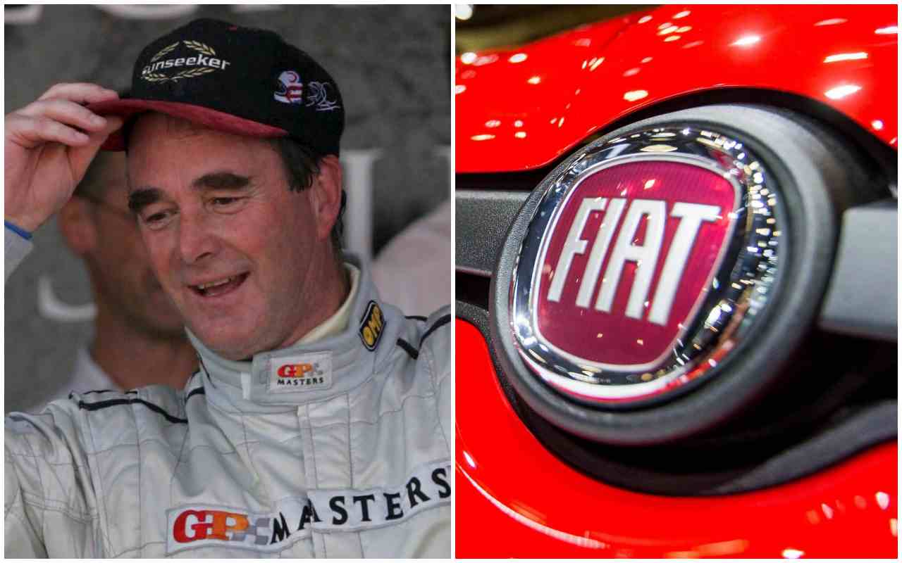 Nigel Mansell e logo FIAT (ANSA)