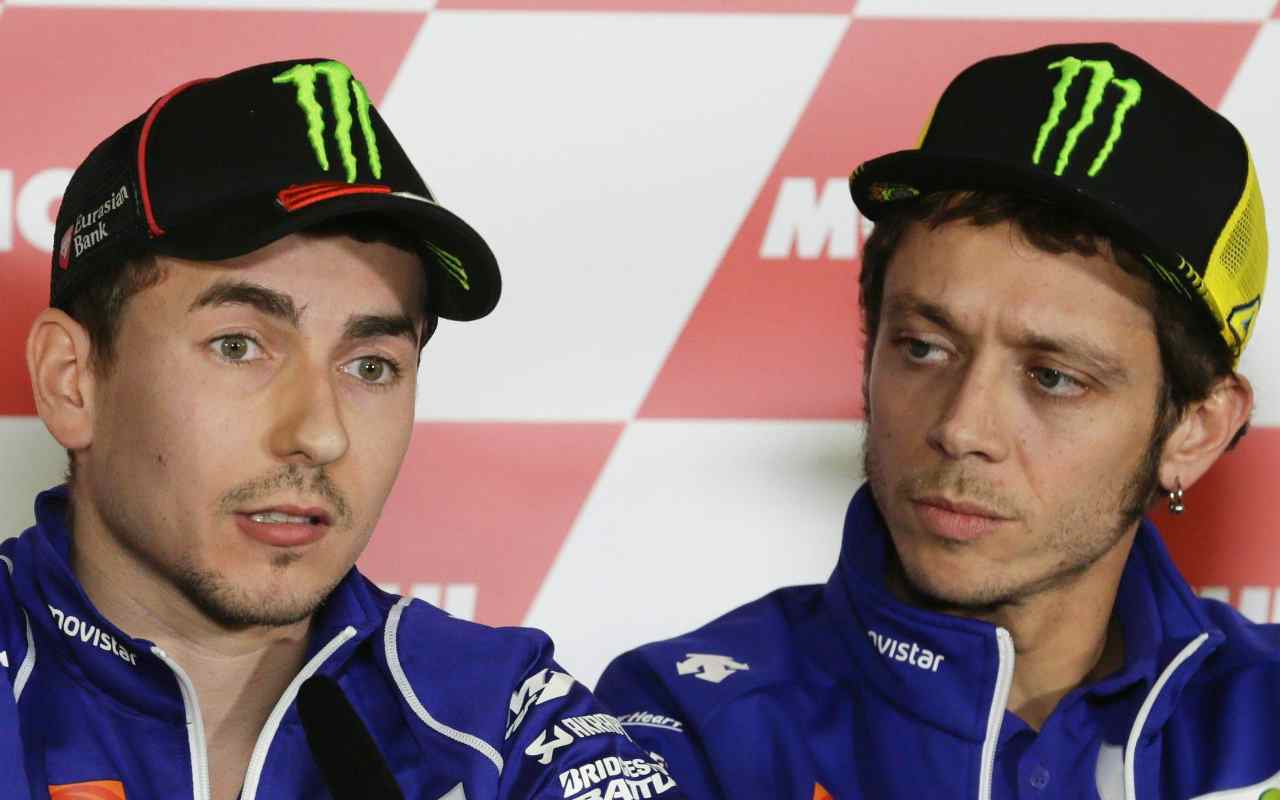 Jorge Lorenzo e Valentino Rossi (Ansa Foto)