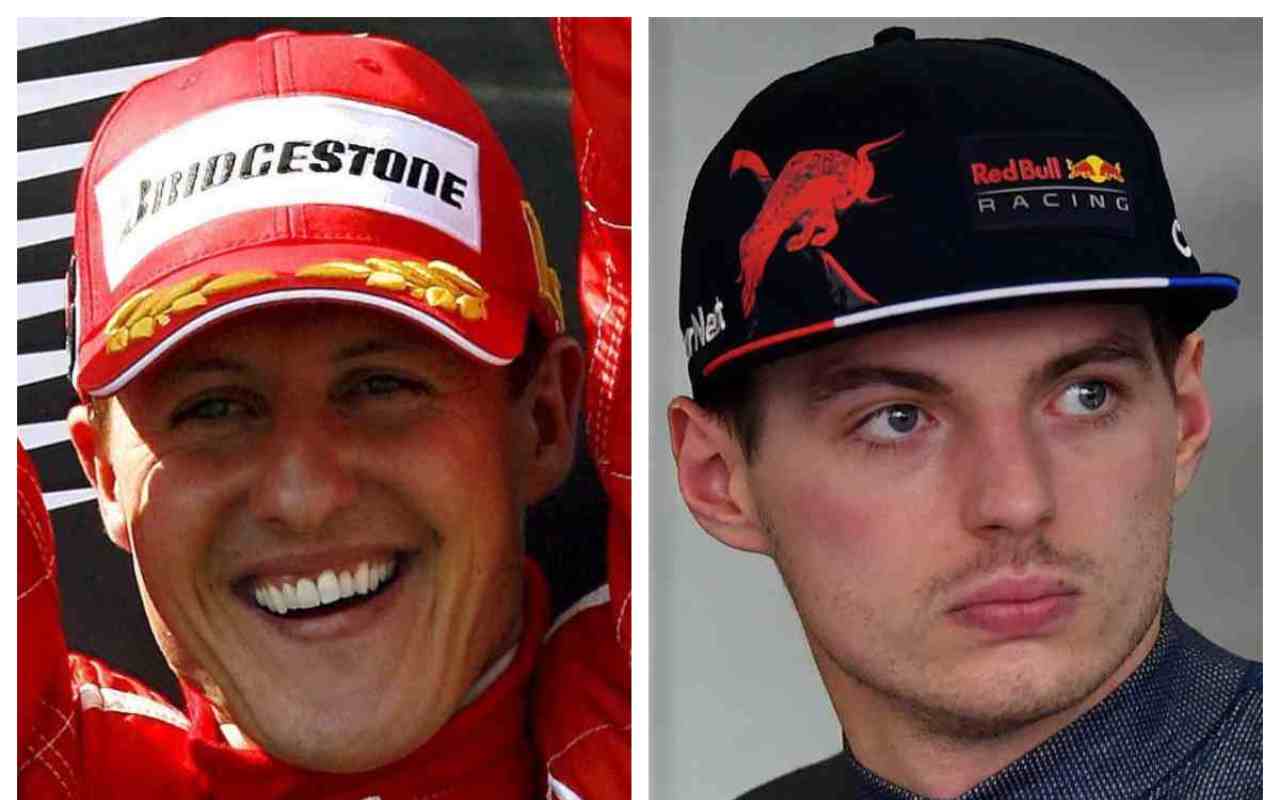 Max Verstappen e Michael Schumacher