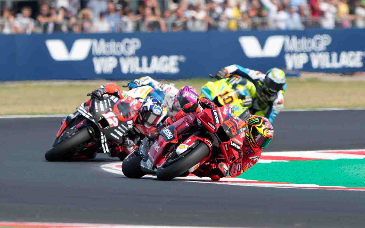La Ducati MotoGP in azione (ANSA)