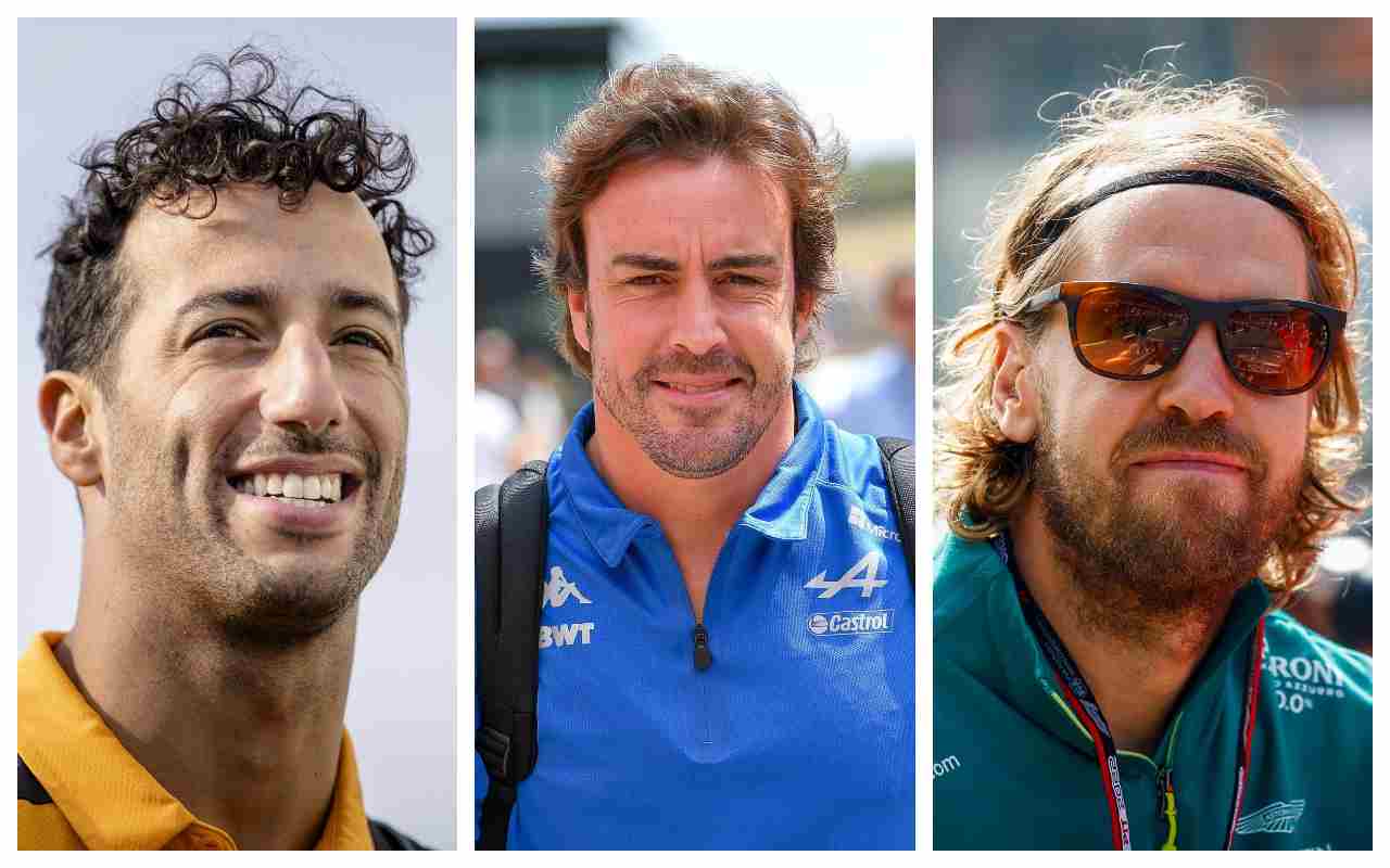 Ricciardo, Alonso e Vettel (ANSA)