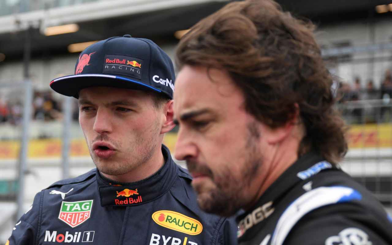 F1 Max Verstappen e Fernando Alonso (ANSA)